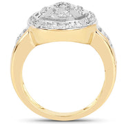 Bids.com 14K Yellow Gold Plated 0.21 Carat Genuine White Diamond .925 Sterling Silver Ring Rings White Smoke size 8.00,size 6.00,size 7.00,size 9.00,size 5.00