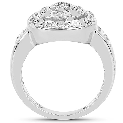 Bids.com 14K Yellow Gold Plated 0.21 Carat Genuine White Diamond .925 Sterling Silver Ring Rings White Smoke size 6.00,size 7.00,size 8.00