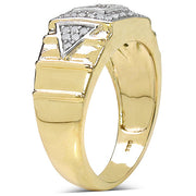 Bids.com 14K Yellow Gold Plated 0.21 Carat Genuine White Diamond .925 Sterling Silver Ring Rings White Smoke size 11.00,size 6.00,size 7.00,size 8.00,size 9.00,size 10.00