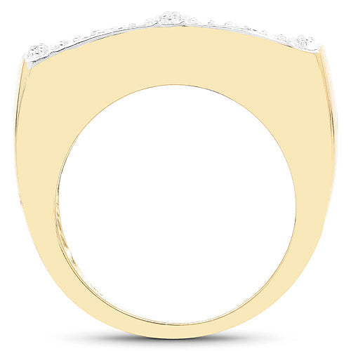 Bids.com 14K Yellow Gold Plated 0.25 Carat Genuine White Diamond .925 Sterling Silver Ring Rings White Smoke size 6.00,size 7.00,size 10.00,size 8.00,size 9.00,size 11.00,size 12.00