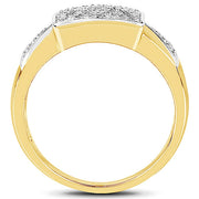 Bids.com 14K Yellow Gold Plated 0.21 Carat Genuine White Diamond .925 Sterling Silver Ring Rings White Smoke size 10.00,size 11.00,size 6.00,size 7.00,size 8.00,size 9.00