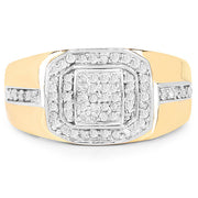 Bids.com 14K Yellow Gold Plated 0.29 Carat Genuine White Diamond .925 Sterling Silver Ring Rings Light Gray size 11.00,size 6.00,size 8.00,size 9.00,size 10.00,size 7.00