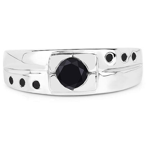 Bids.com 0.56 Carat Genuine Black Diamond .925 Sterling Silver Ring Rings Lavender size 9.00,size 6.00,size 7.00,size 8.00