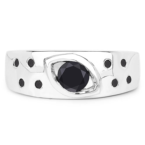 Bids.com 0.59 Carat Genuine Black Diamond .925 Sterling Silver Ring Rings Lavender size 9.00,size 6.00,size 7.00,size 8.00