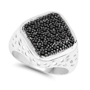 Bids.com 0.54 Carat Genuine Black Diamond .925 Sterling Silver Ring Rings White Smoke size 9.00,size 9.50,size 6.00,size 7.00,size 8.00
