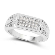 Bids.com 0.27 Carat Genuine White Diamond .925 Sterling Silver Ring Rings White Smoke size 9.00,size 6.00,size 7.00,size 8.00