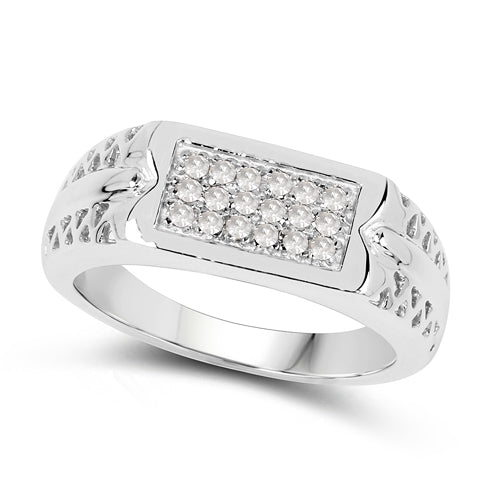 Bids.com 0.27 Carat Genuine White Diamond .925 Sterling Silver Ring Rings White Smoke size 9.00,size 6.00,size 7.00,size 8.00