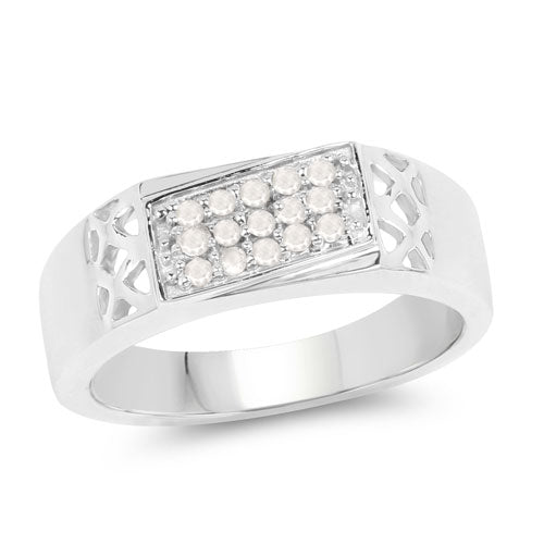 Bids.com 0.23 Carat Genuine White Diamond .925 Sterling Silver Ring Rings White Smoke size 9.00,size 6.00,size 7.00,size 8.00,size 5.00