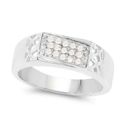 Bids.com 0.23 Carat Genuine White Diamond .925 Sterling Silver Ring Rings White Smoke size 9.00,size 6.00,size 7.00,size 8.00,size 5.00