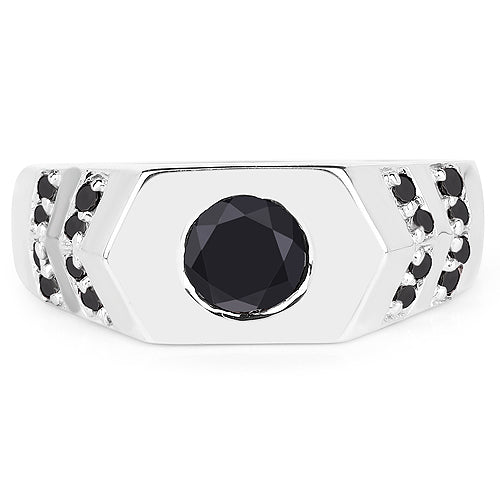 Bids.com 1.53 Carat Genuine Black Diamond .925 Sterling Silver Ring Rings Lavender size 9.00,size 6.00,size 7.00,size 8.00