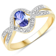 Bids.com 0.75 Carat Genuine Tanzanite .925 Sterling Silver Ring Rings White Smoke size 9.00,size 5.00,size 5.50,size 6.00,size 7.00,size 8.00