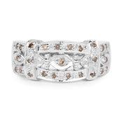 Bids.com 0.32 Carat Genuine Champagne Diamond .925 Sterling Silver Ring Rings Light Gray size 7.00,size 6.00,size 8.00,size 9.00
