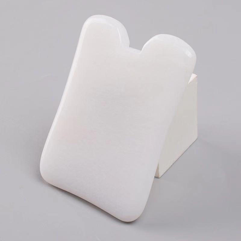 ZAQ Skin & Body White Jade Gua Sha Concave Shaped Gray