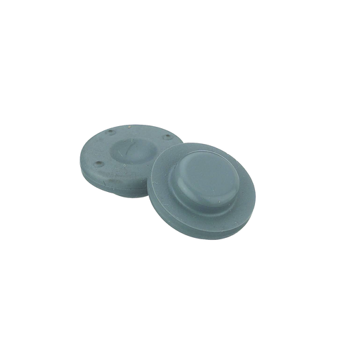 Datwyler 13mm Chlorobutyl Rubber Stopper (2-Prong/Leg, Grey) - 1,000 Count Medical Supplies White Smoke