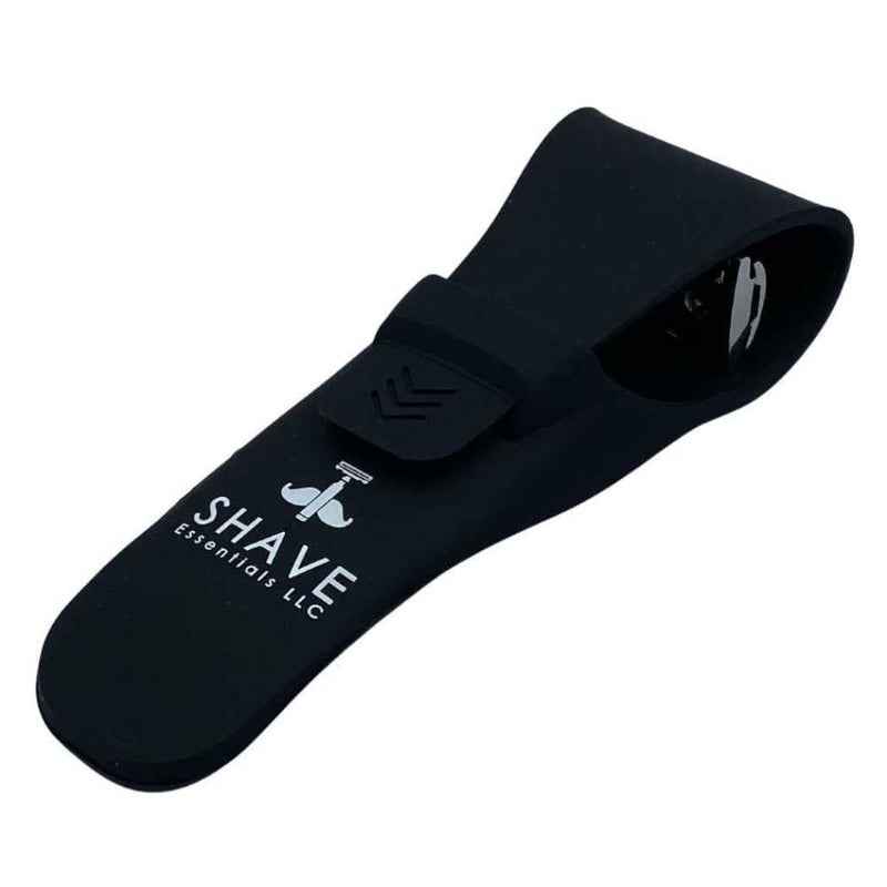Shave Essentials Razor Holster – Silicone Protective Sleeve for All Shave Essentials Razors Travel Case White Smoke BLACK