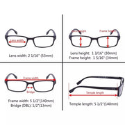 eyekeeper.com READING GLASSES 3 Pack Stylish Rectangle Readers 3-R097 Eyeglasses White Smoke 3 Pairs Mix / +0.50,3 Pairs Mix / +0.75,3 Pairs Mix / +1.00,3 Pairs Mix / +1.25,3 Pairs Mix / +1.50,3 Pairs Mix / +1.75,3 Pairs Mix / +2.00,3 Pairs Mix / +2.25,3 Pairs Mix / +2.50,3 Pairs Mix / +2.75,3 Pairs Mix / +3.00,3 Pairs Mix / +3.50,3 Pairs Mix / +
