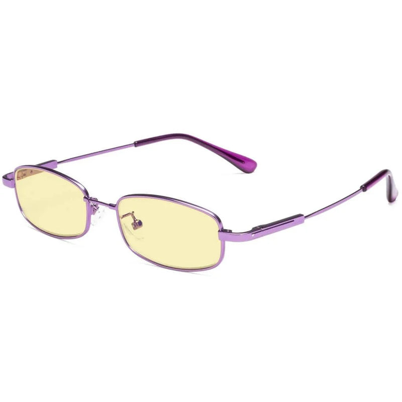 eyekeeper.com Rectangle Blue Light Blocking Eyeglasses for Kids TMK1804 Eyeglasses White Smoke Purple / without magnification