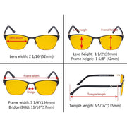 eyekeeper.com Rectangle Blue Light Blocking Eyeglasses LX19015-BB90 Eyeglasses White Smoke Black / without magnification,Purple / without magnification,Red / without magnification