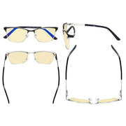 eyekeeper.com Rectangle Blue Light Blocking Eyeglasss LX19012-BB60 Eyeglasses White Smoke Black / without magnification,Purple / without magnification,Red / without magnification
