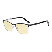 eyekeeper.com Rectangle Blue Light Blocking Eyeglasss LX19012-BB60 Eyeglasses White Smoke Black / without magnification,Purple / without magnification,Red / without magnification