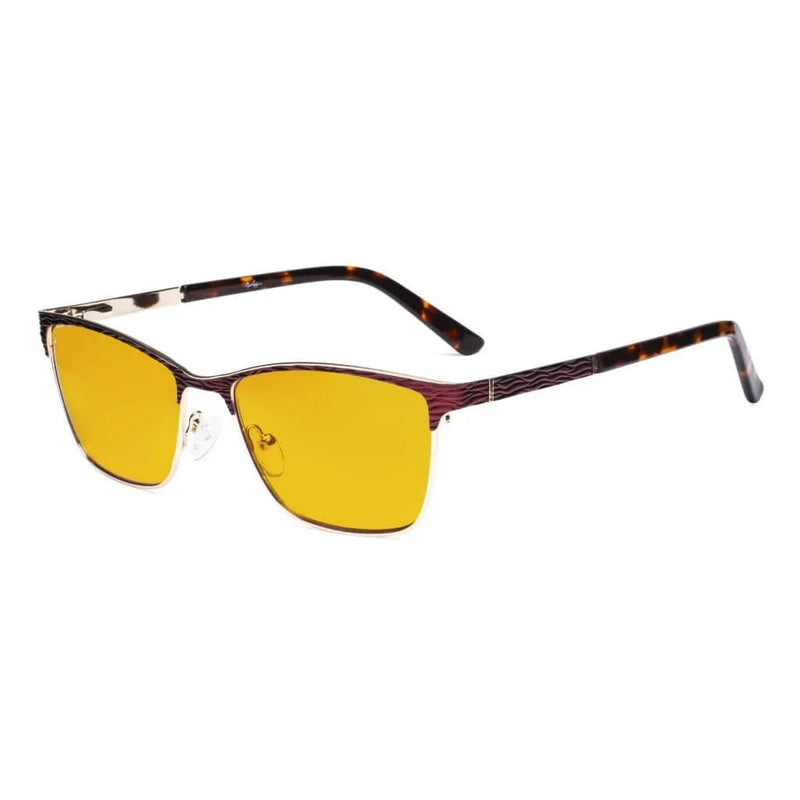 eyekeeper.com Rectangle Blue Light Blocking Eyeglasss LX19012-BB90 Eyeglasses White Smoke Red / without magnification