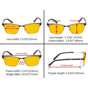 eyekeeper.com Rectangle Blue Light Blocking Eyeglasss LX19012-BB90 Eyeglasses White Smoke Black / without magnification,Purple / without magnification,Red / without magnification