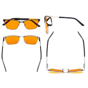eyekeeper.com Rectangle Blue Light Blocking Eyeglasss LX19012-BB98 Eyeglasses White Smoke Black / without magnification,Purple / without magnification,Red / without magnification