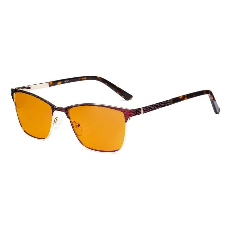 eyekeeper.com Rectangle Blue Light Blocking Eyeglasss LX19012-BB98 Eyeglasses White Smoke Red / without magnification