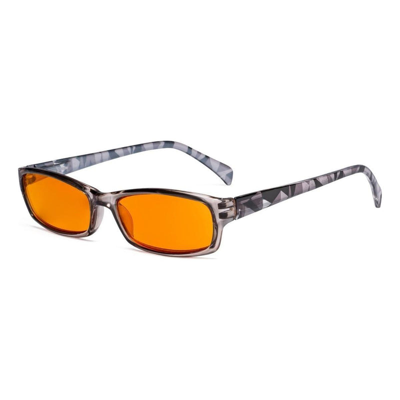 eyekeeper.com Rectangle Blue Light Blocking Reading Glasses DSRT1803 Eyeglasses Chocolate Grey / without magnification,Grey / +0.50,Grey / +0.75,Grey / +1.00,Grey / +1.25,Grey / +1.75,Grey / +2.00,Grey / +2.50