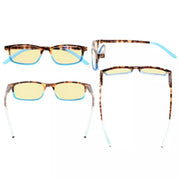 eyekeeper.com Rectangle Blue Light Blocking Reading Glasses TMCG111 Eyeglasses White Smoke Blue / +0.50,Blue / +0.75,Blue / +1.00,Blue / +1.50,Blue / +1.75,Blue / +2.50,Green / without magnification,Green / +0.50,Green / +0.75,Green / +1.00,Green / +1.50,Green / +1.75,Green / +2.00,Pink / without magnification,Pink / +0.50,Pink / +0.75,Pink / +
