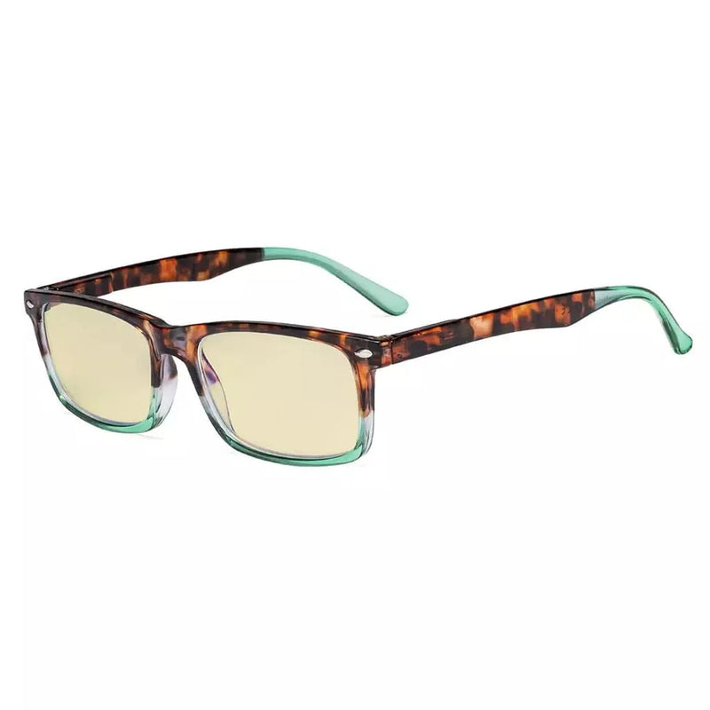 eyekeeper.com Rectangle Blue Light Blocking Reading Glasses TMCG899-6 Eyeglasses White Smoke Tortoise Green / without magnification,Tortoise Green / +0.50,Tortoise Green / +0.75,Tortoise Green / +1.00,Tortoise Green / +1.25,Tortoise Green / +1.50,Tortoise Green / +1.75,Tortoise Green / +2.00,Tortoise Green / +2.50