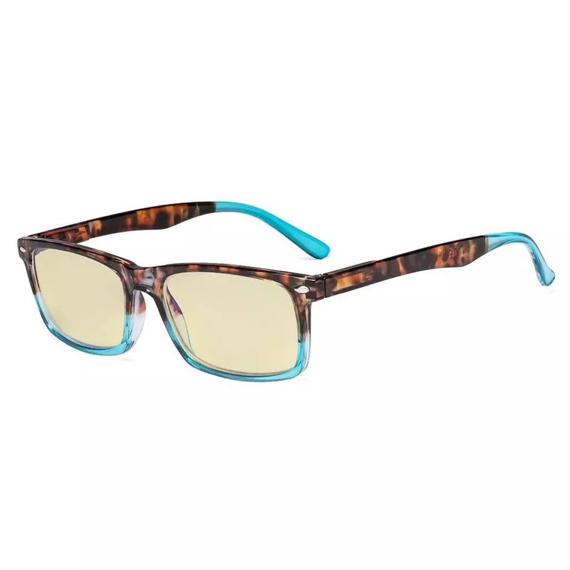 eyekeeper.com Rectangle Blue Light Blocking Reading Glasses TMCG899-6 Eyeglasses White Smoke Tortoise Blue / without magnification,Tortoise Blue / +0.50,Tortoise Blue / +0.75,Tortoise Blue / +1.00,Tortoise Blue / +1.25,Tortoise Blue / +1.50,Tortoise Blue / +1.75,Tortoise Blue / +2.00,Tortoise Blue / +2.50
