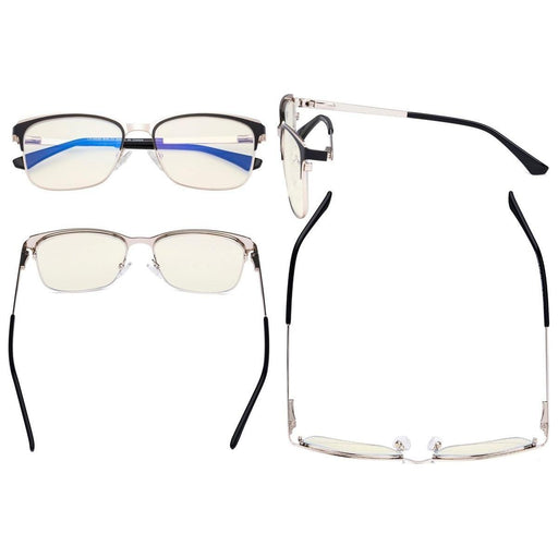 eyekeeper.com Rectangle Blue Light Filter Eyeglasses LX19039-BB40 Eyeglasses Dark Slate Gray Black / without magnification,Blue / without magnification,Purple / without magnification,Red / without magnification