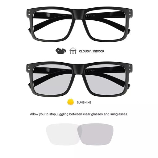 eyekeeper.com Rectangle Fashionable Transition Photochromic Reading Glasses BSR2142 Eyeglasses White Smoke Black / +0.50,Black / +1.00,Black / +1.50,Black / +1.75,Black / +2.00,Black / +2.50,Black / +3.00,Black / +3.50,Black / +4.00,Clear / +0.50,Clear / +1.00,Clear / +1.50,Clear / +1.75,Clear / +2.00,Clear / +2.50,Clear / +3.00,Clear / +3.50,Clear / +4.00,Tor