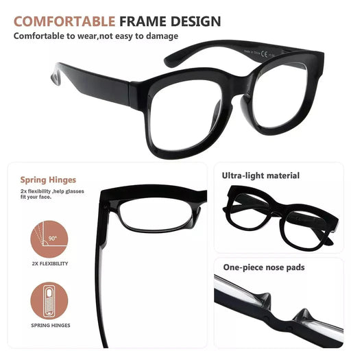 eyekeeper.com Rectangle Glasses Frames for Women Men with Stylish R2013 Eyeglasses White Smoke Black / without magnification,Black / +0.50,Black / +0.75,Black / +1.00,Black / +1.25,Black / +1.50,Black / +1.75,Black / +2.00,Black / +2.25,Black / +2.50,Black / +2.75,Black / +3.00,Black / +3.25,Black / +3.50,Black / +3.75,Black / +4.00,Clear / without