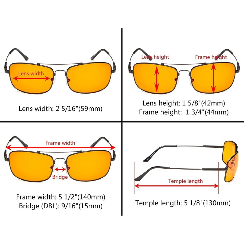 eyekeeper.com Rectangle Titanium Blue Light Blocking Eyeglasses DS1805 Eyeglasses Orange Silver / without magnification,Gunmetal / without magnification,Gold / without magnification,Brown / without magnification,Black / without magnification