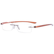 eyekeeper.com Rectangle Rimless Reading Glasses R14001 Eyeglasses Lavender Brown / +0.50,Brown / +1.00,Brown / +1.25,Brown / +1.50,Brown / +1.75,Brown / +2.00,Brown / +2.25,Brown / +2.50,Brown / +2.75,Brown / +3.50