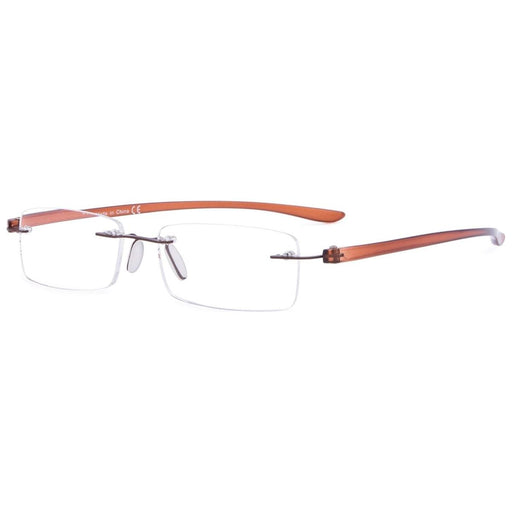 eyekeeper.com Rectangle Rimless Reading Glasses R14001 Eyeglasses Lavender Brown / +0.50,Brown / +1.00,Brown / +1.25,Brown / +1.50,Brown / +1.75,Brown / +2.00,Brown / +2.25,Brown / +2.50,Brown / +2.75,Brown / +3.50