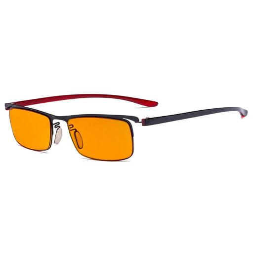 eyekeeper.com Rectangle Half-rim Blue Light Blocking Eyeglasses DS12625 Eyeglasses White Smoke Black / without magnification