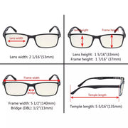 eyekeeper.com Rectangle Stylish Blue Light Filter Reading Glasses UVR802 Eyeglasses Beige Black / without magnification,Black / +0.50,Black / +0.75,Black / +1.00,Black / +1.25,Black / +1.50,Black / +1.75,Black / +2.00,Black / +2.25,Black / +2.50,Black / +2.75,Black / +3.00,Black / +3.50,Black / +4.00,Blue / without magnification,Blue / +0.50,B