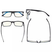 eyekeeper.com Rectangle Stylish Blue Light Filter Reading Glasses UVR802 Eyeglasses Light Gray Black / without magnification,Black / +0.50,Black / +0.75,Black / +1.00,Black / +1.25,Black / +1.50,Black / +1.75,Black / +2.00,Black / +2.25,Black / +2.50,Black / +2.75,Black / +3.00,Black / +3.50,Black / +4.00,Blue / without magnification,Blue / +0.50,B