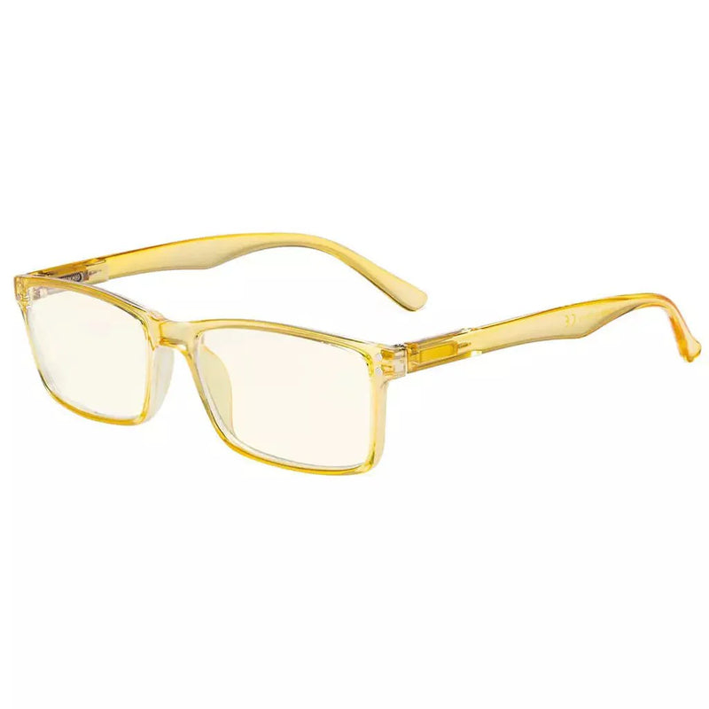 eyekeeper.com Rectangle Stylish Blue Light Filter Reading Glasses UVR802 Eyeglasses Goldenrod Yellow / without magnification,Yellow / +0.50,Yellow / +0.75,Yellow / +1.00,Yellow / +1.25,Yellow / +1.50,Yellow / +1.75,Yellow / +2.00,Yellow / +2.25,Yellow / +2.50,Yellow / +2.75,Yellow / +3.00,Yellow / +3.50,Yellow / +4.00