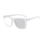eyekeeper.com Rectangle Transition Photochromic Bifocal Reading Glasses BSBR2142 Eyeglasses White Smoke Clear / +3.00,Clear / +3.50,Clear / +1.00,Clear / +1.50,Clear / +2.00,Clear / +2.50