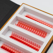 Mega Lash Academy Red 5D Rapid Promade Fans - 600 Fans Promade Fans Light Gray 0.07 / CC / Mixed 12-13-14-15 mm