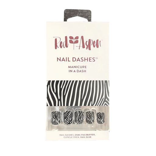 VIP Extensions Red Aspen Nail Dashes – Stripes on Stripes (Zena) Artificial Nails White Smoke