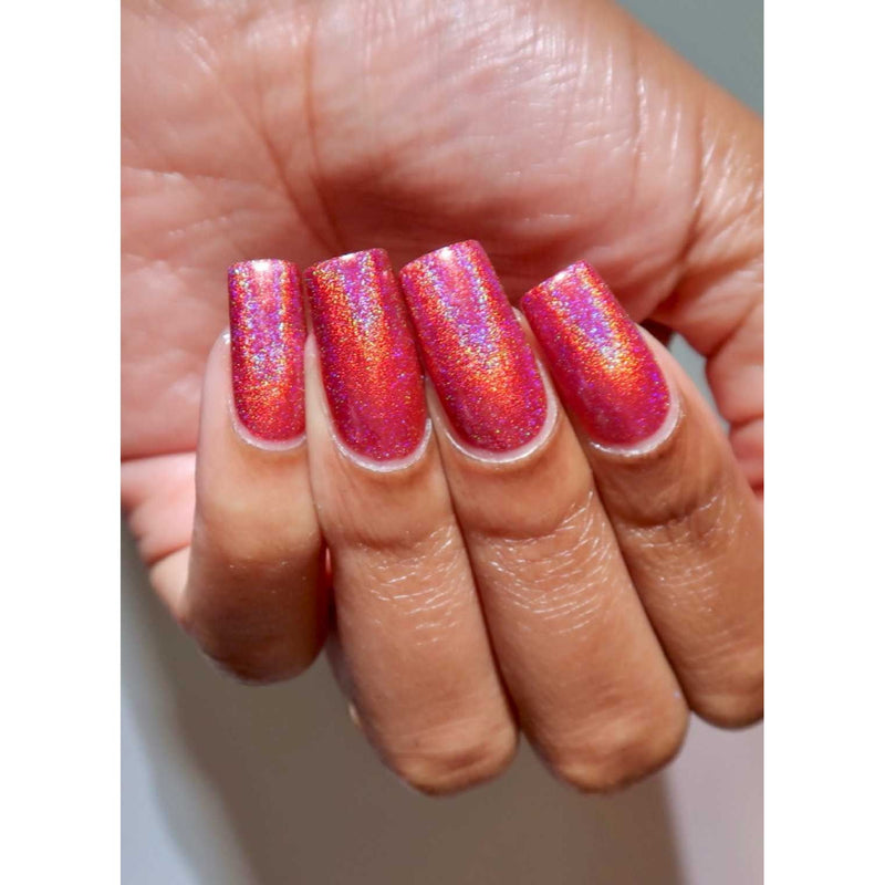 UberChic Beauty Red-y For My Closeup - Holographic Polish Regular Polish Rosy Brown