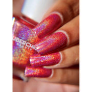 UberChic Beauty Red-y For My Closeup - Holographic Polish Regular Polish Maroon