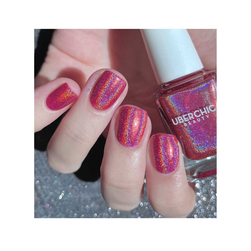 UberChic Beauty Red-y For My Closeup - Holographic Polish Regular Polish Rosy Brown