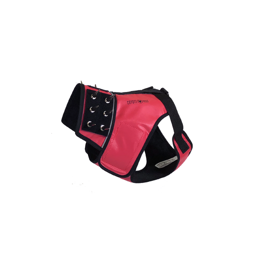 CoyoteVest SpikeHarness Vest White Smoke Medium / Red
