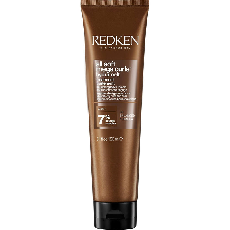 Redken Redken All Soft Mega Hydramelt Leave-in Treatment  with Aloe Vera 5.1 Fl Oz Hair Treatment Saddle Brown